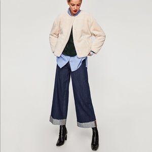 ZARA TRF_OUTERWEAR_ faux fur coat